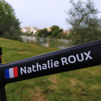 Autocollant velo Nathalie Roux